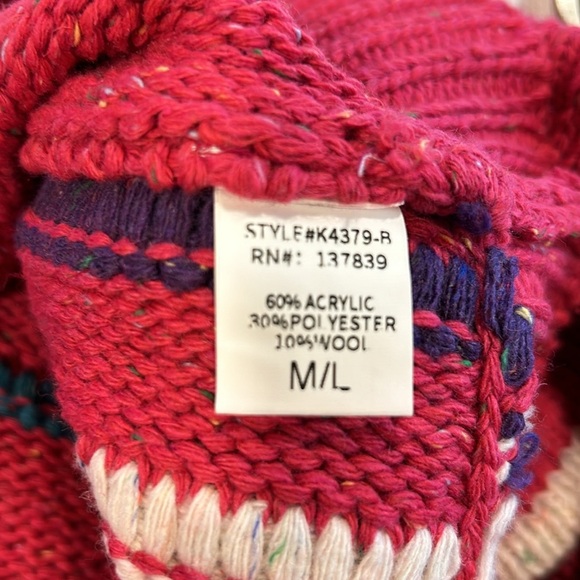 NEW Debut Boutique Cropped Pink Sweater Medium / Large - Picture 5 of 6